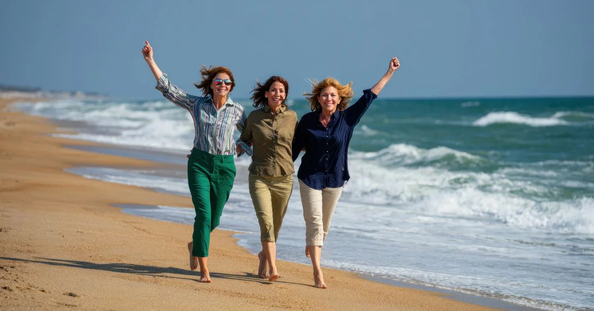 Woman being active.